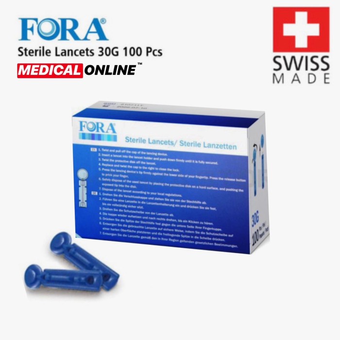 Jual Fora Blood Lancet Sterile Jarum Lancet Steril 30G