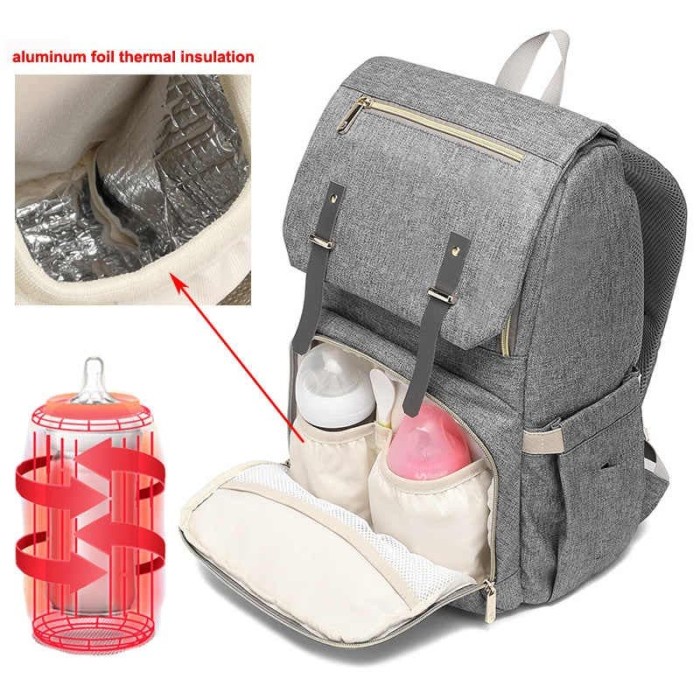 Jual Machine Bird Diaper Backpack Waterproof Multifunction Bag Usb Port Shopee Indonesia