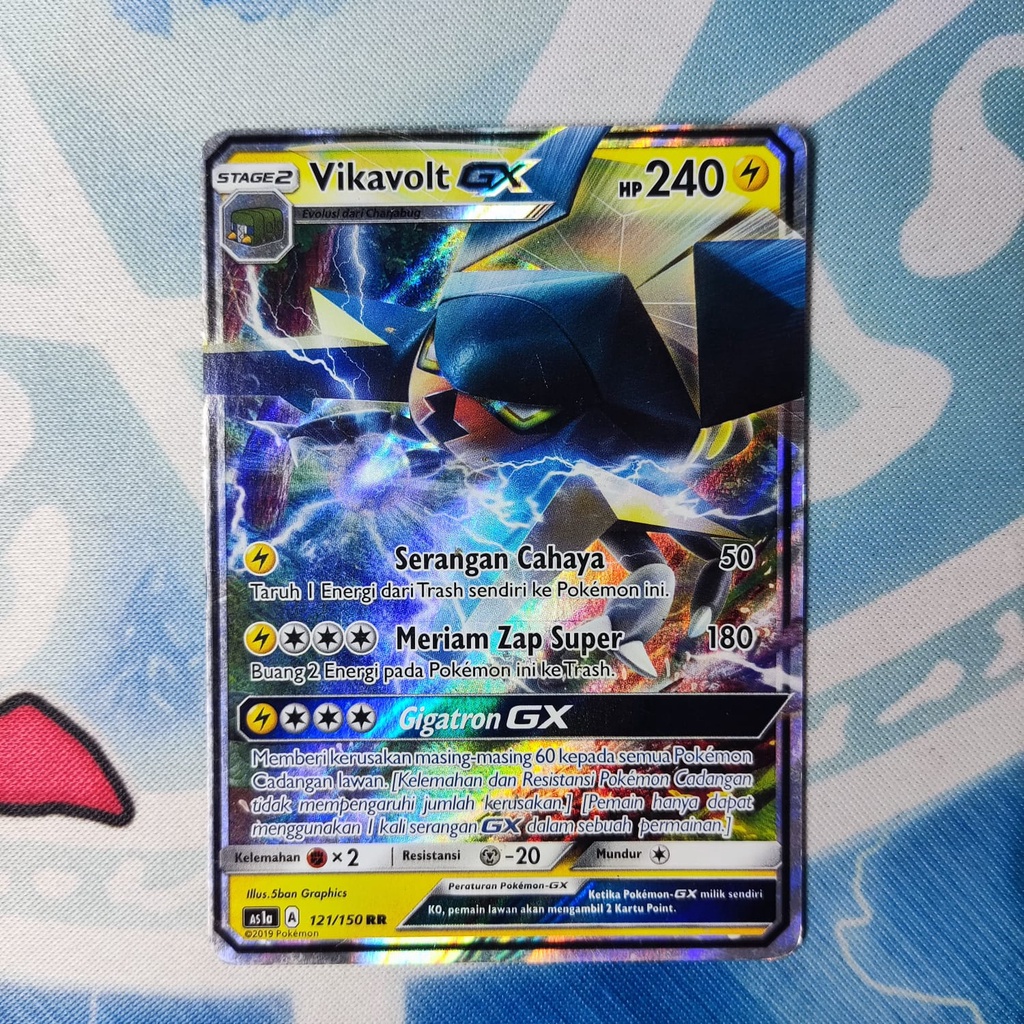 Jual pokemon Indonesia vikavolt gx 121/150 RR original | Shopee Indonesia