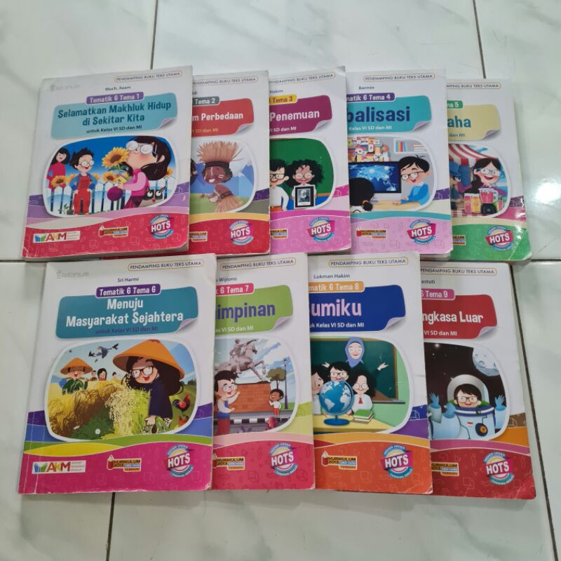 Jual BUKU TEMATIK KELAS 6 VI SD MI Tema 1 2 3 4 5 6 7 8 9 TIGA ...