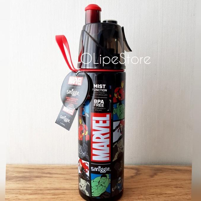 Jual SMIGGLE - Marvel Stainless Steel Spritz Bottle Botol Minum Semprot ...
