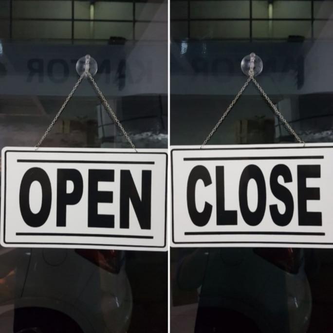 Jual Papan Pintu 'Open Close' Gantung / Door Sign Block Open Close ...