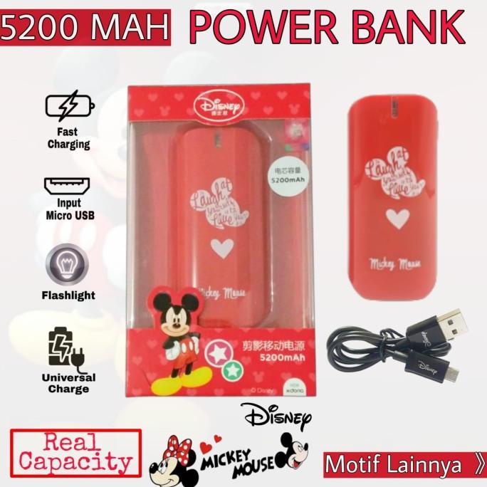 Disney Mickey Mouse and Friends 10,000Mah Power Bank- Universally  Compatible Portable Phone Charger Battery Pack w/USB Charging Port Gifts  for Women
