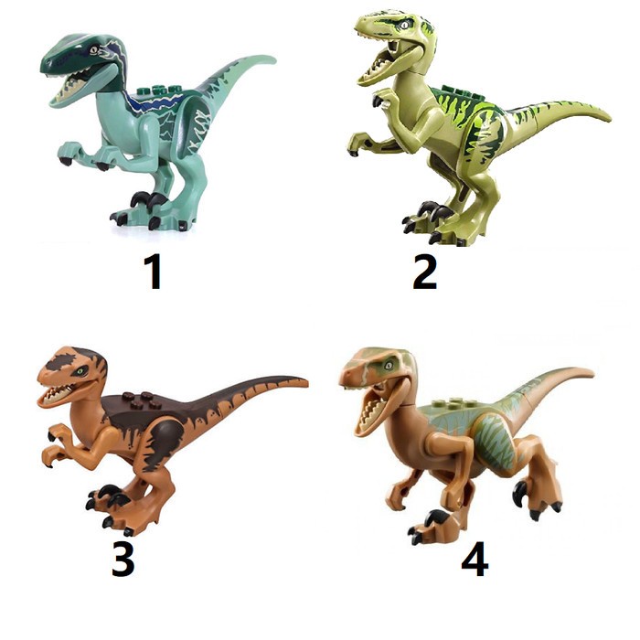 Jual Jurassic World Park Dinosaurus Dino Velociraptor Minifigure Brick ...
