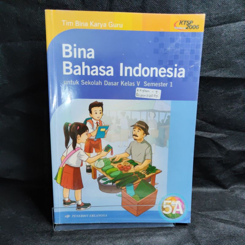 Jual Buku Bina Bahasa Indonesia Kelas 5, 5A, 5B KTSP 2006, Tim Bina ...