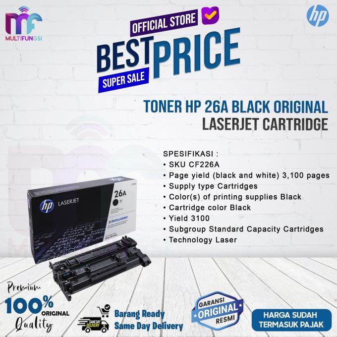 Jual Toner HP 26A Black Original LaserJet Cartridge | Shopee Indonesia