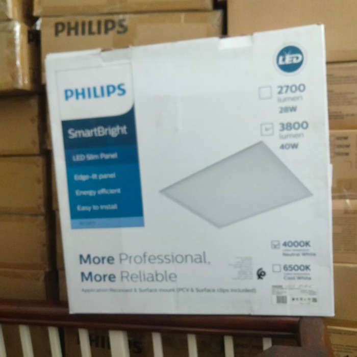 Jual Lampu Panel Philips RC091V LED38S 840/865 40W W60L60 GM G3 MR PCV ...