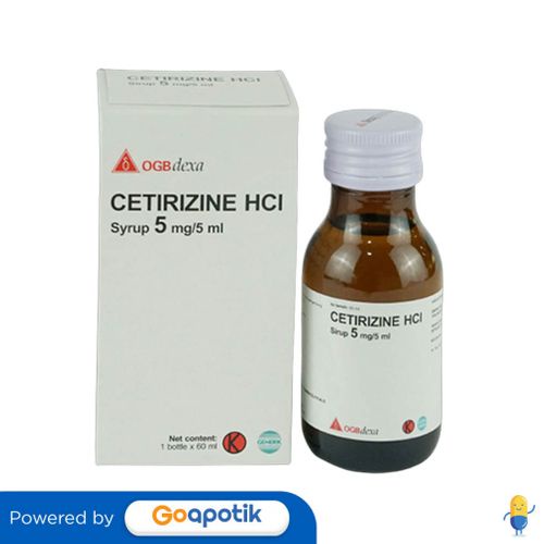 Jual CETIRIZINE OGB DEXA MEDICA 5 MG/5 ML SYRUP 60 ML Shopee Indonesia