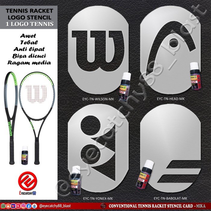 Jual Cetakan Racket / Logo Raket Tenis / Stencil Card Tennis General