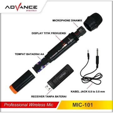 Mikrofon Bluetooth Mic Wireless Advance KING ADVANCE Profesional