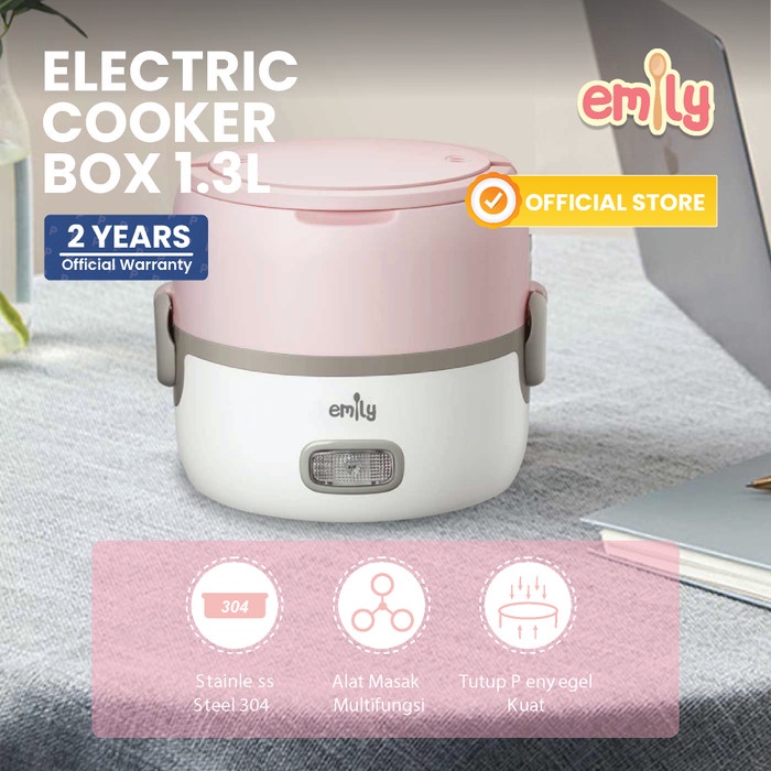 Jual Emily Electric Lunch Box 1.3L / Lunch Box Cooker Set / Wadah Bekal