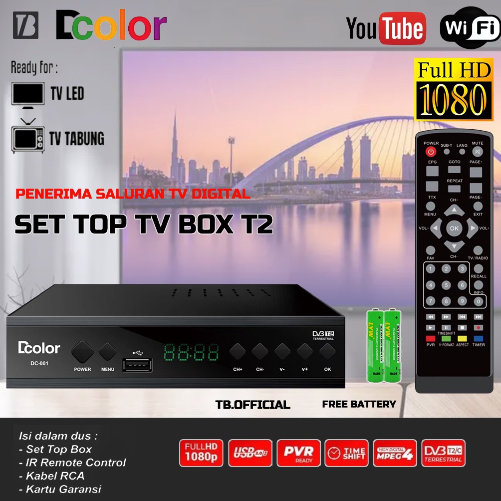 Jual Produk Advance Stb Set Top Box Tv Digital Receiver Penerima Siaran Full Hd Stb Wifi Bisa