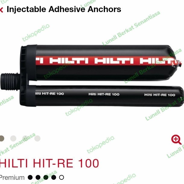 Jual Hilti Hit Re100 Chemical Anchor Hilti, Lem Angkur, Beton, Rebar