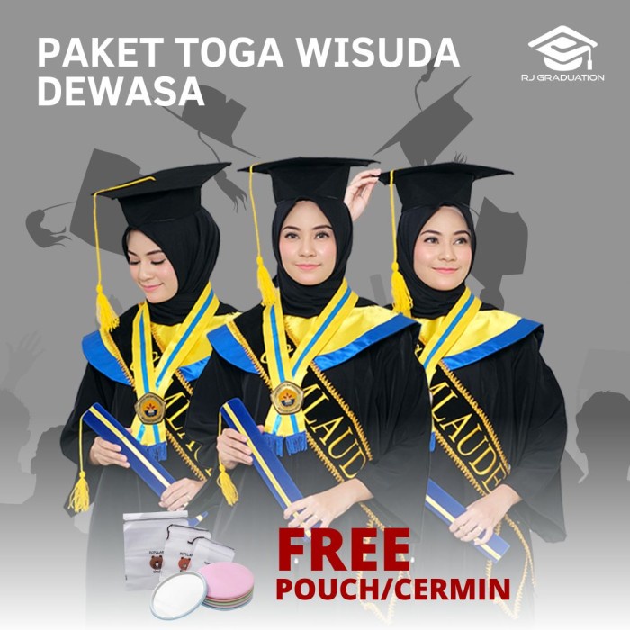 Jual Paket Toga Wisuda/Toga Wisuda/Perlengkapan Wisuda/Paket Toga Murah ...