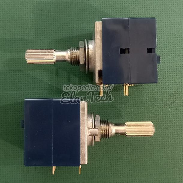 Jual Potensio ALPS RK27 Stereo A100K 100KA x2 Blue Velvet Elantech ...