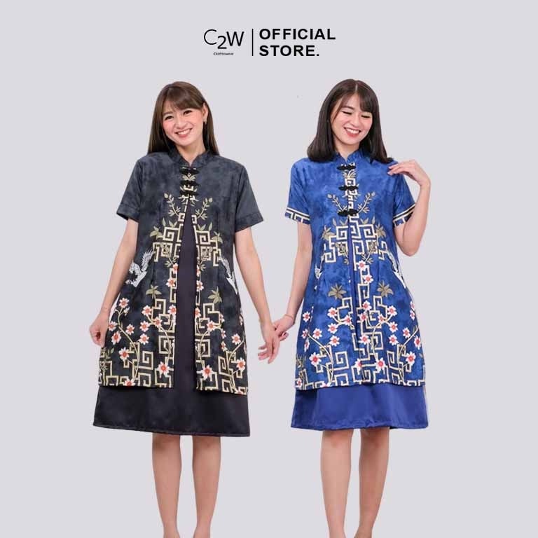 Batik cheongsam wanita clearance