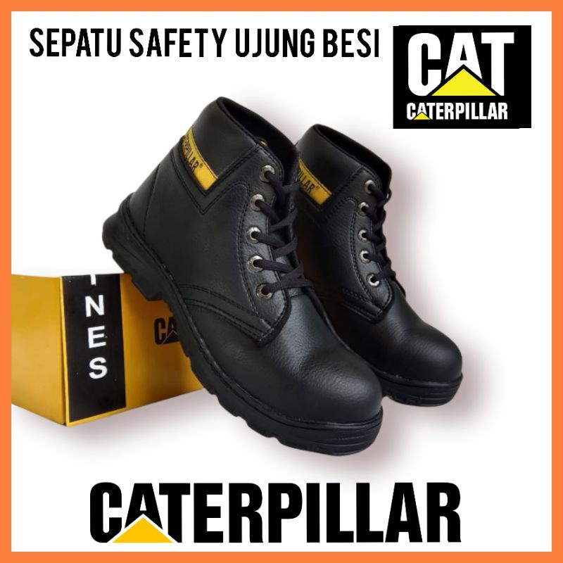 Jual Sepatu Safety Boot Caterpillar Ujung Besi Sepatu Kerja Pabrik Kitchen Restoran Hotel