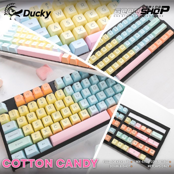 Jual Ducky Cotton Candy SA Profile ABS Double Shot Keycaps Shopee