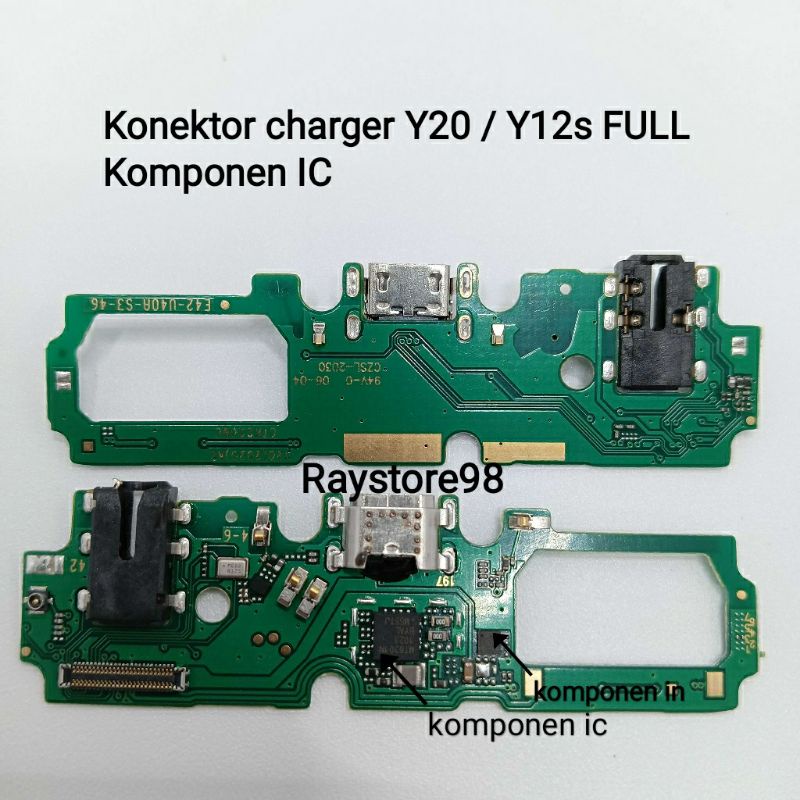 Jual PAPAN KONEKTOR CHARGER VIVO Y20/Y12S ORIGINAL PLUS KOMPONEN IC