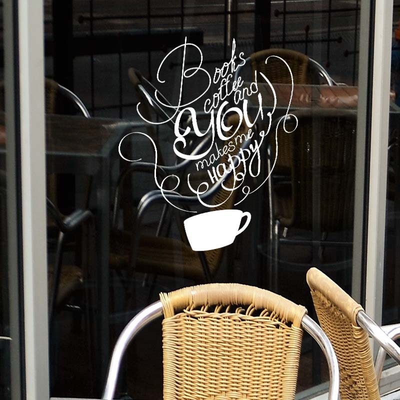 Jual Kedai Kopi Tanda Buku Kopi Membuat Saya Senang Logo Cafe Dekorasi