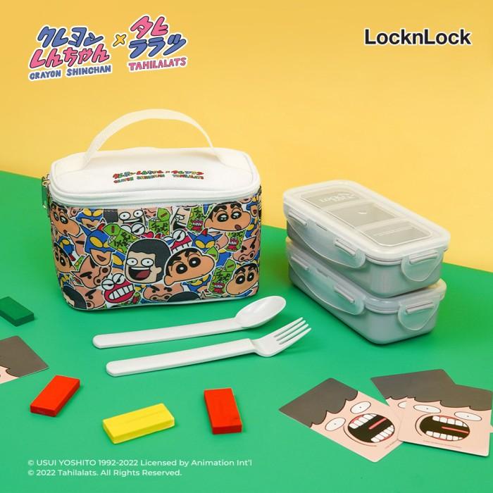 Jual LOCKNLOCK LUNCH BOX SET CRAYON SHINCHAN X TAHILALATS PUTIH
