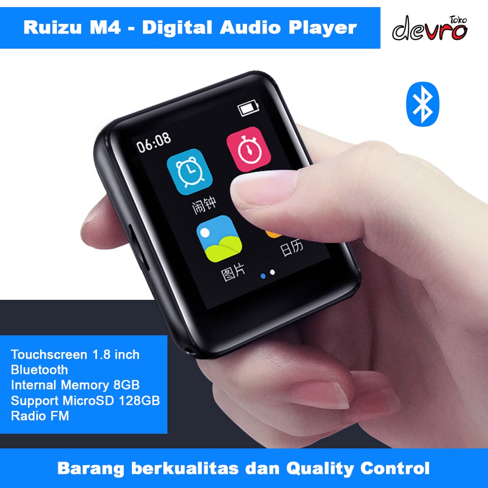Jual MP3 Player DAP MP4 Player Touchscreen 1.8 8GB Bluetooth