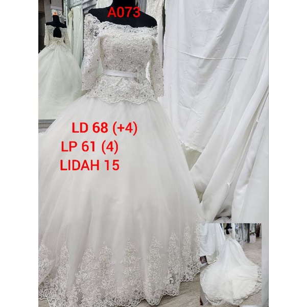 Jual GAUN PENGANTIN / WEDDING GOWN PRELOVED /GAUN PESTA/BRIDE