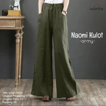 Celana Kulot Jumbo Wanita Linen NAOMI