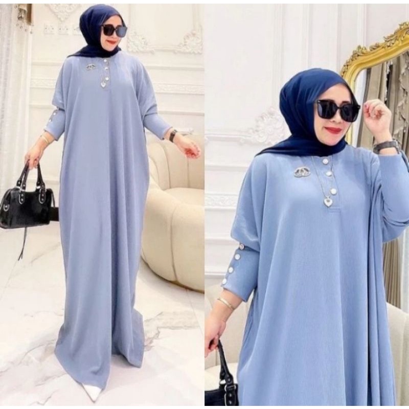 Jual Baju Gamis Wanita Cantik Perempuan Cewek Remaja Dewasa Syari Syari Asdf Pesta Polos Simple