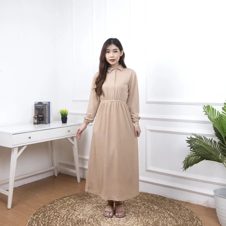 Detail bahan Codoray Knit Gamis Anne