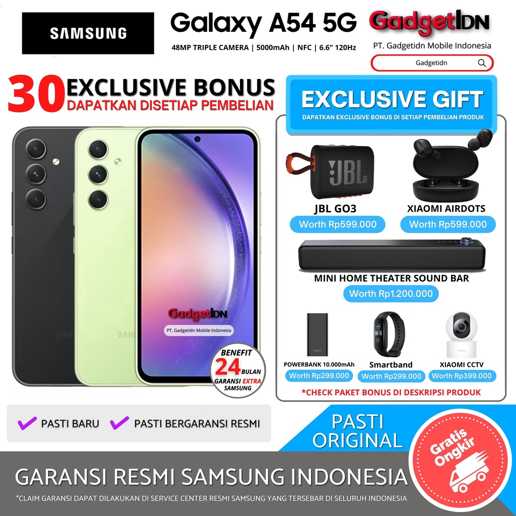 Jual SAMSUNG Galaxy A54 5G NFC 8/256GB Garansi Resmi Samsung | Shopee ...