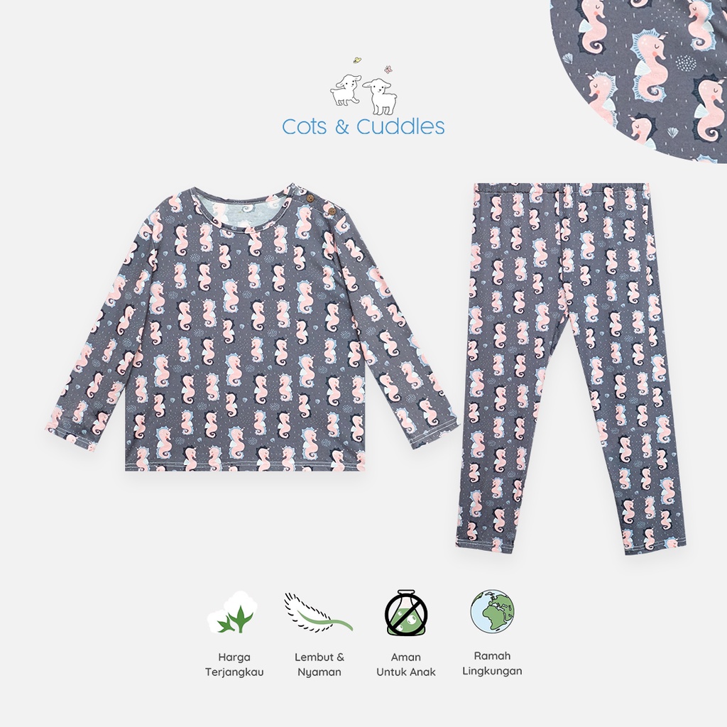 Jual Cots and Cuddles Sheila Nightwear Organic Cotton USA Set