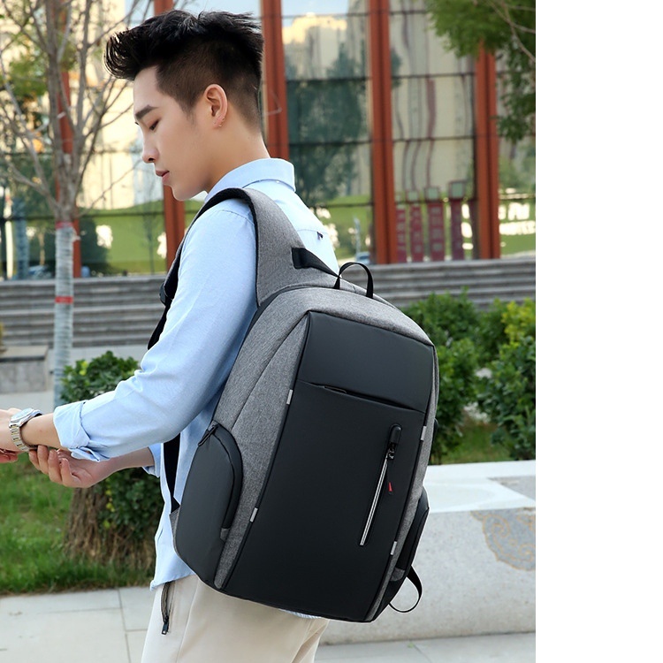 Tas ransel pria backpack tas laptop/tas pria gendong kulit tebal/tas  selempang import