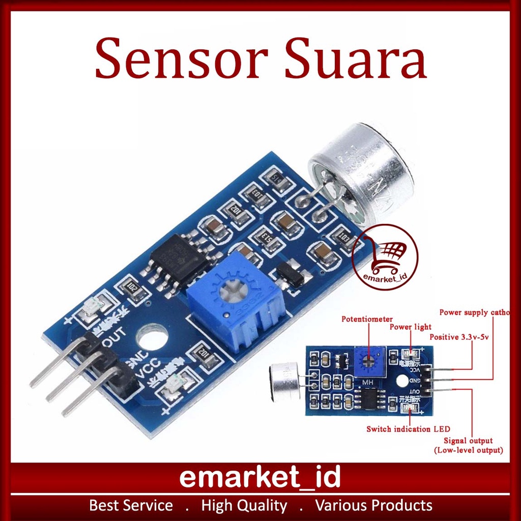 Jual Modul Sensor Suara Sound Detection Deteksi Voice Mendeteksi