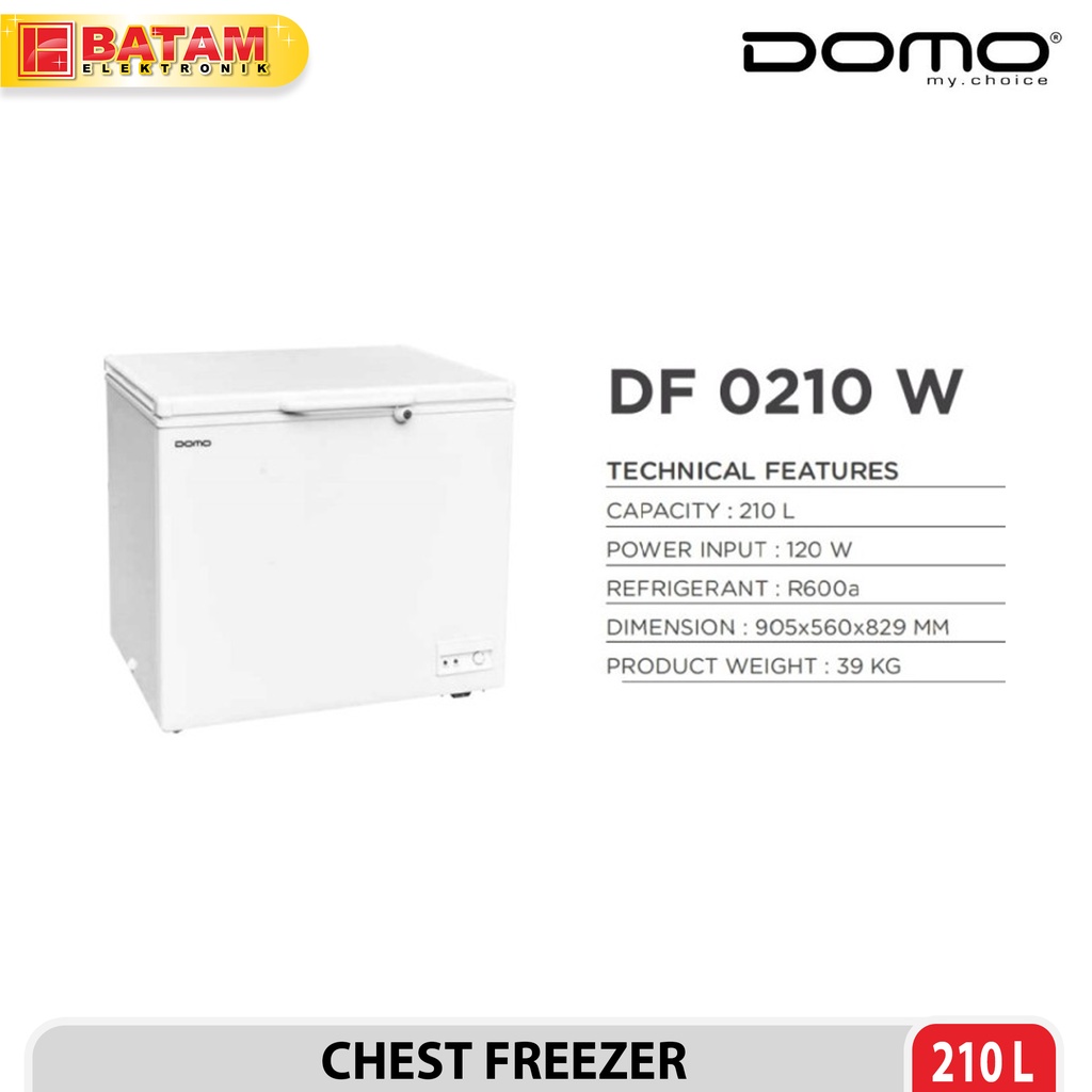 Jual Chest Freezer DOMO BY MODENA DF0210 W 210 liter Box pendingin