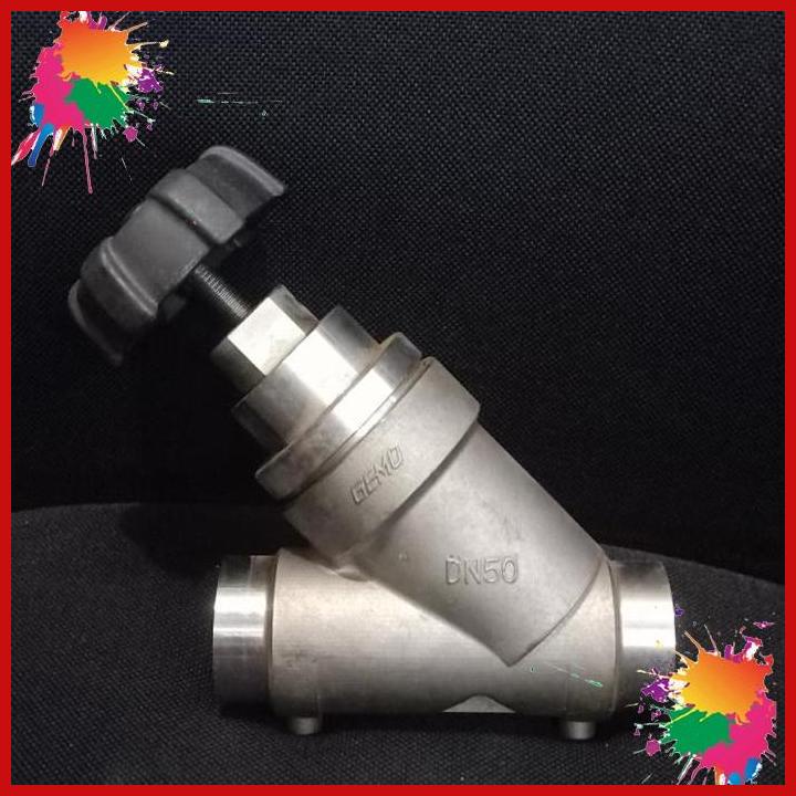 Jual angle seat globe valve gemu type 507 2 inch /dn50 stainless [sbk] Shopee Indonesia