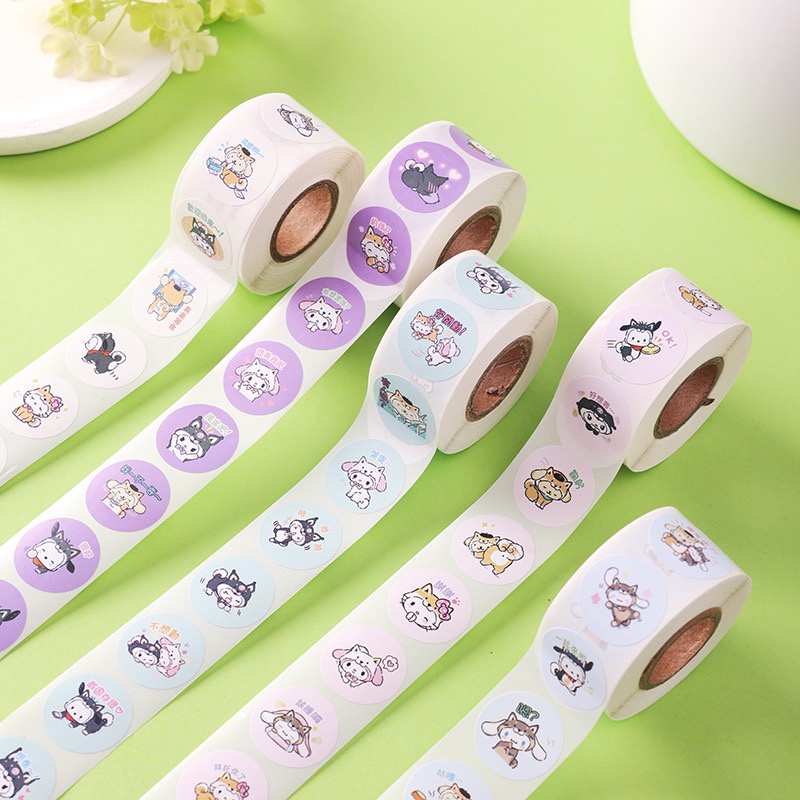 Jual STIKER - label / stiker round colors sanrio edition | Shopee Indonesia