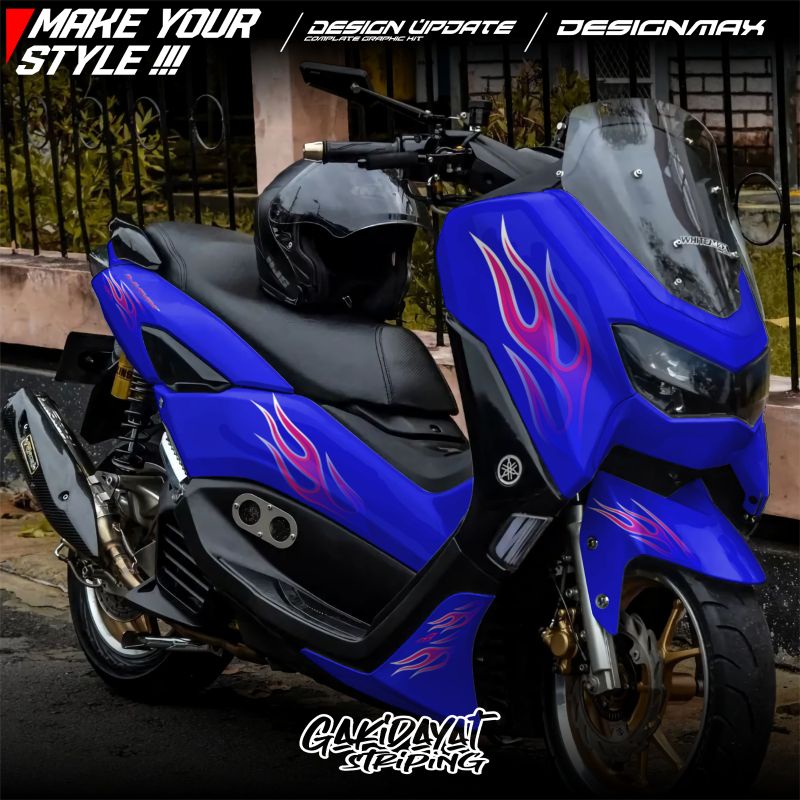 Jual Striping N-max new transparan motif api | Shopee Indonesia