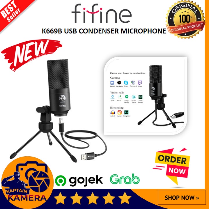 Jual Fifine K669B USB Condenser Microphone | Shopee Indonesia