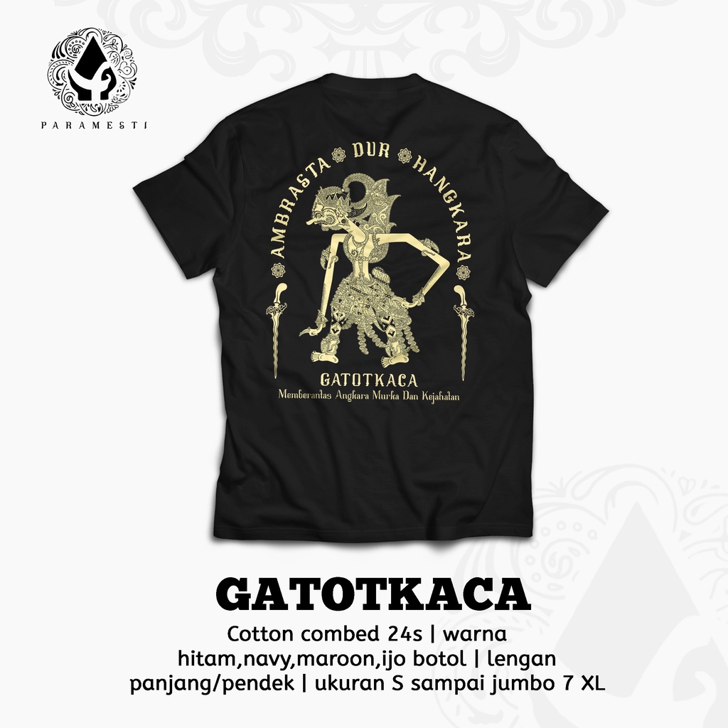 Jual Paramesti Kaos Jawa Wayang Gatotkaca Baju Budaya Jawa Bali Big ...