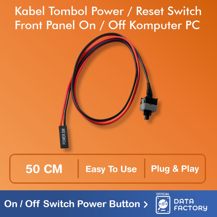 Jual Kabel Tombol Power / Reset Switch Front Panel On Off Untuk