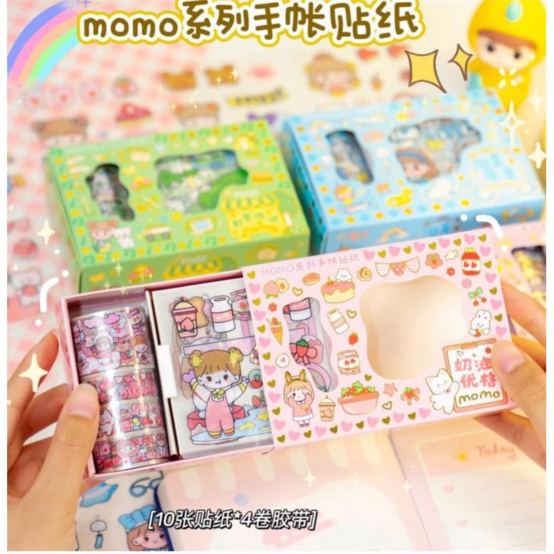 Jual STIKER MOMO SET BOX MOTIF BERBEDA STICKER MOMO ROLL ISOLASI ...