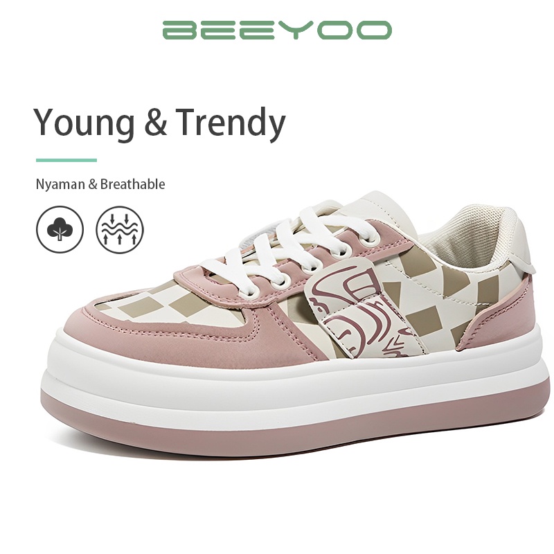 Jual Beeyoo Sneakers Wanita Casual Sepatu Kets Korea Style Fashion ...