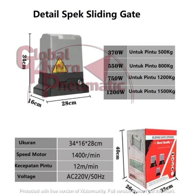 Jual Automatic Sliding Gate Mesin Otomatis Gerbang Pintu Pagar | Shopee