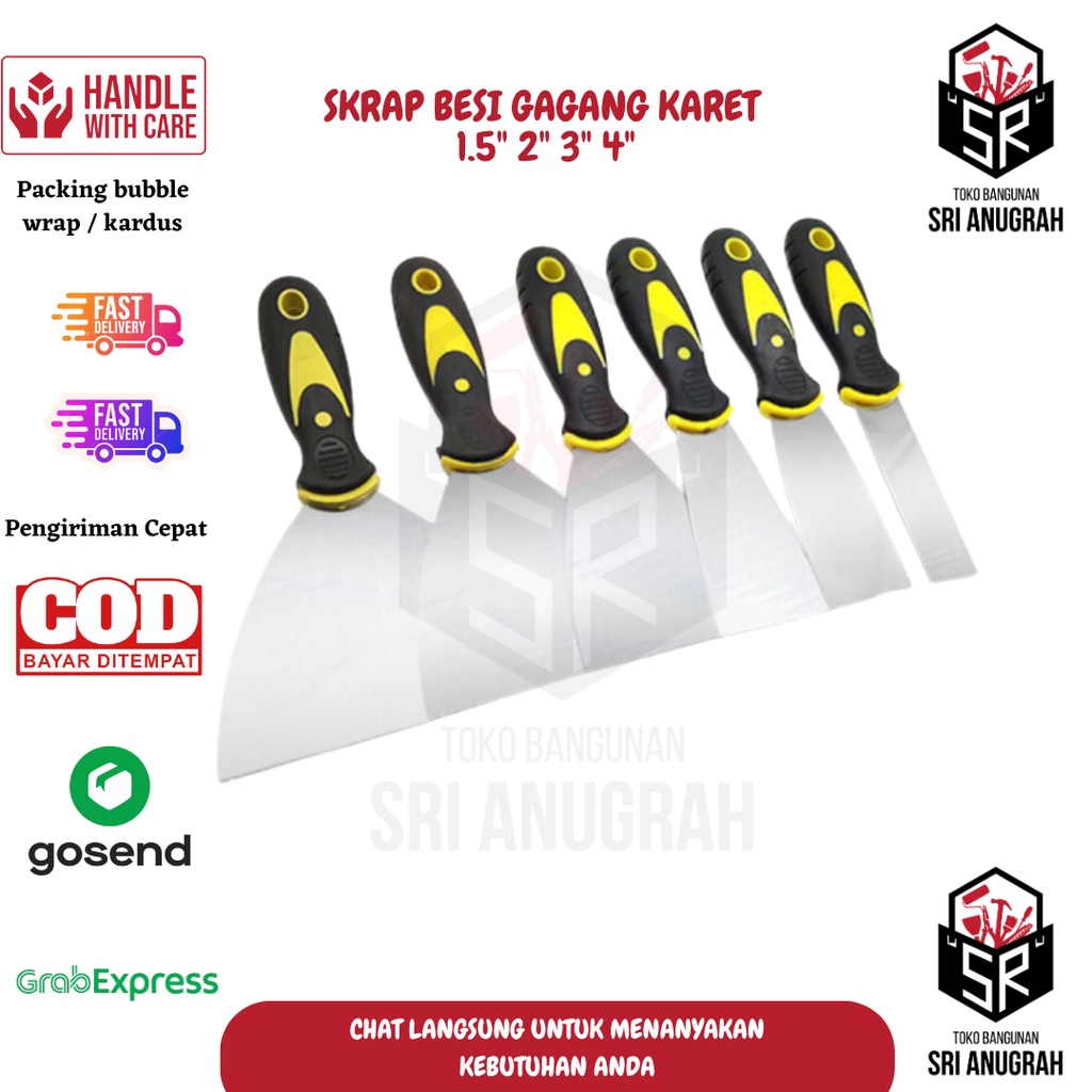Jual Skrap Besi Gagang Karet Kapi Cat 1