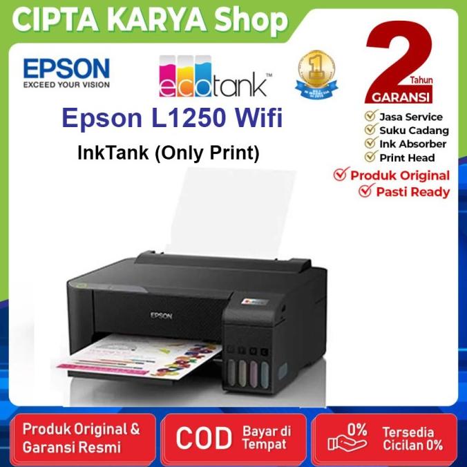 Jual Epson L1250 Wifi Inktank Printer Print Only Shopee Indonesia 0104