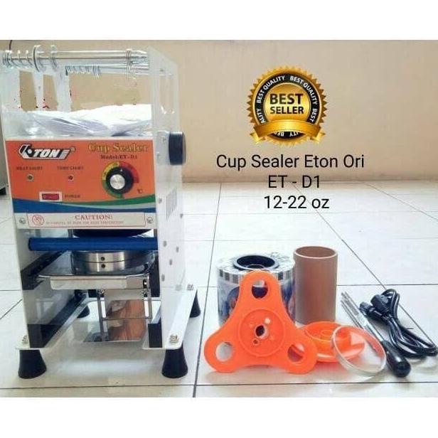 Jual Mesin Press Cup Sealer Eton Etd1 / EtD1 Gelas 1222Oz + Roll