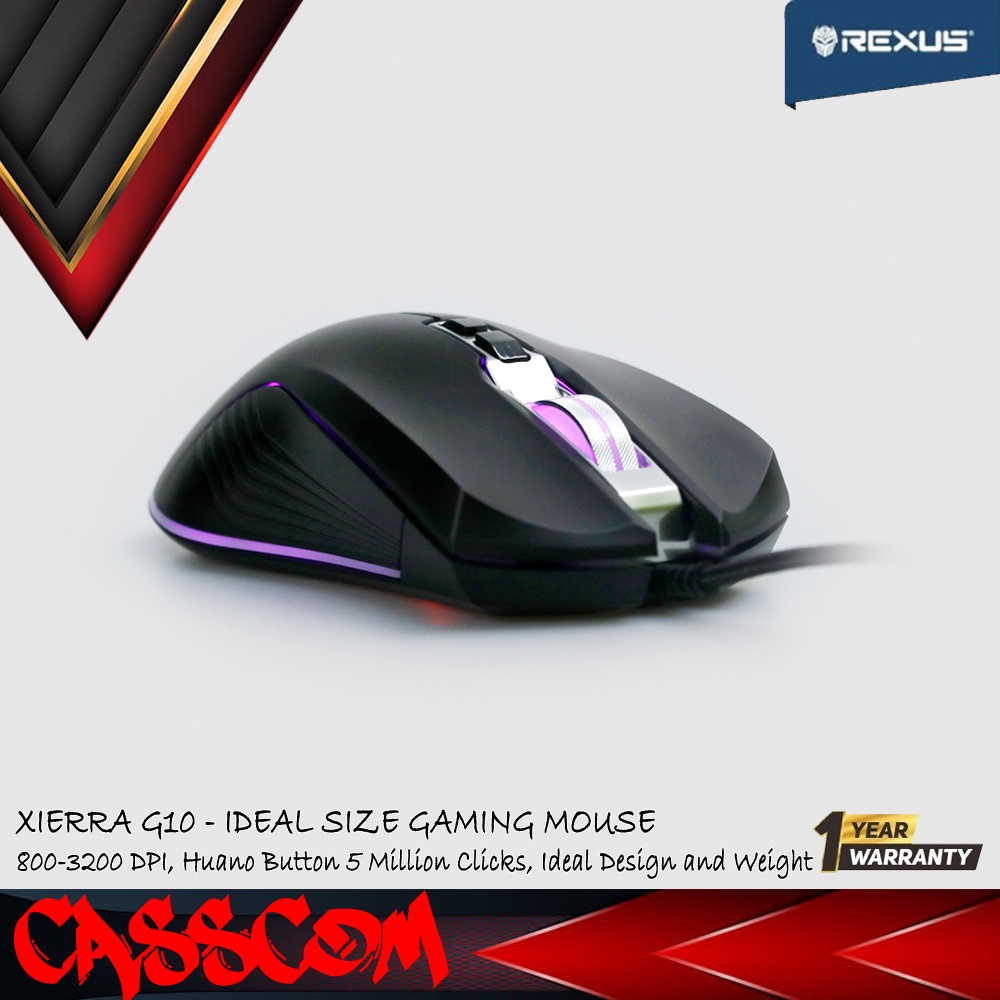 Jual Rexus Mouse Gaming Xierra G10 USB Wired | Shopee Indonesia