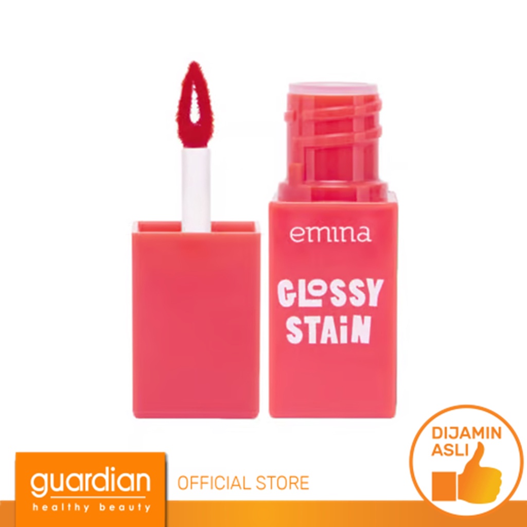 Jual EMINA Glossy Stain Lip Tint 3g 02 Apple Shower Bibir Glossy