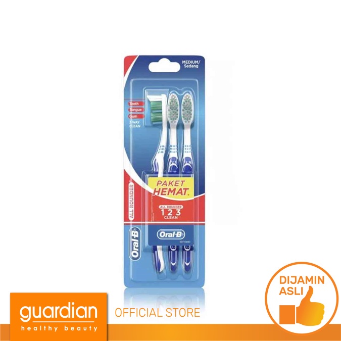 Jual ORAL-B Tooth Brush All rdr 123 C Med3S | Shopee Indonesia